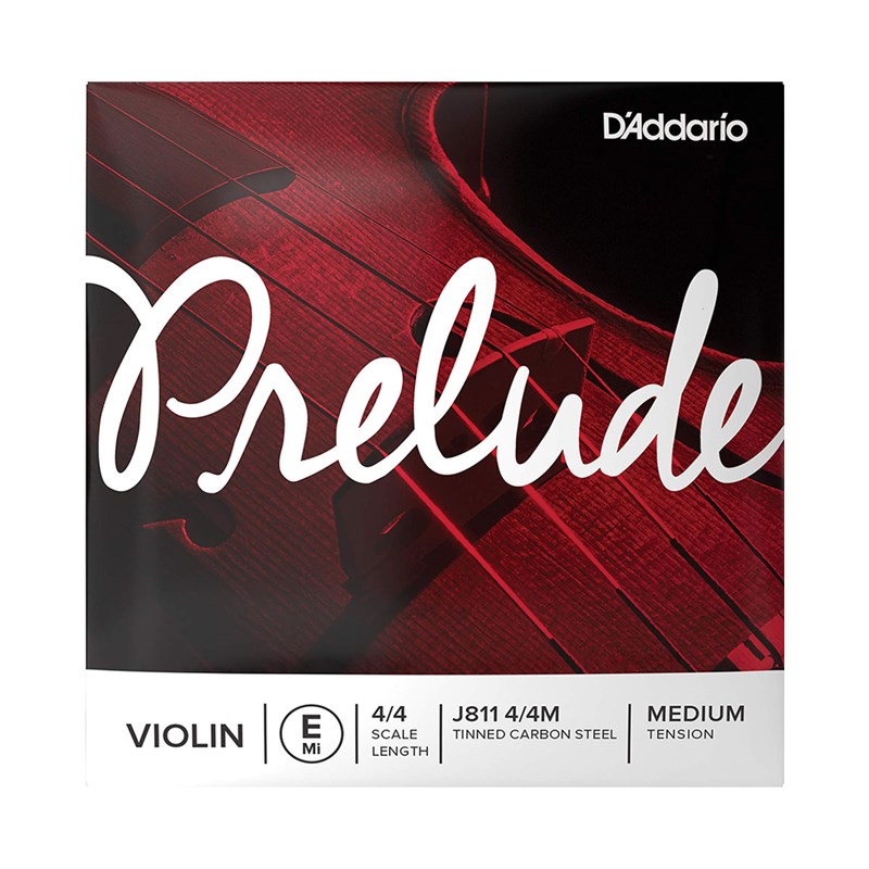 D'Addario J811 4/4M Prelude Violin Single E String Medium